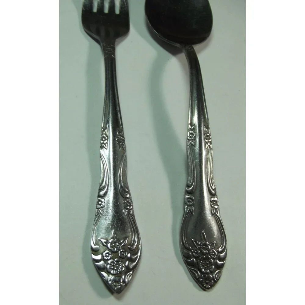 Rogers Tablespoon & Dinner Fork DREAM ROSE bud lot of Korea 7